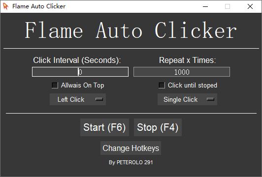 Flame Auto Clicker下载,鼠标点击,自动点击