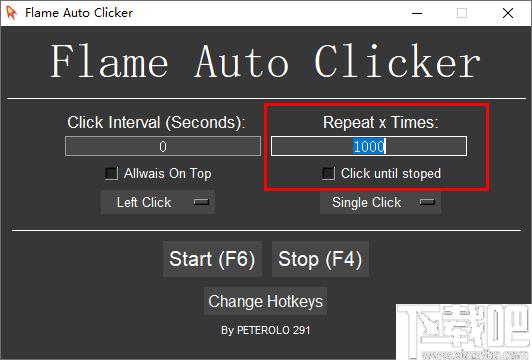 Flame Auto Clicker下载,鼠标点击,自动点击